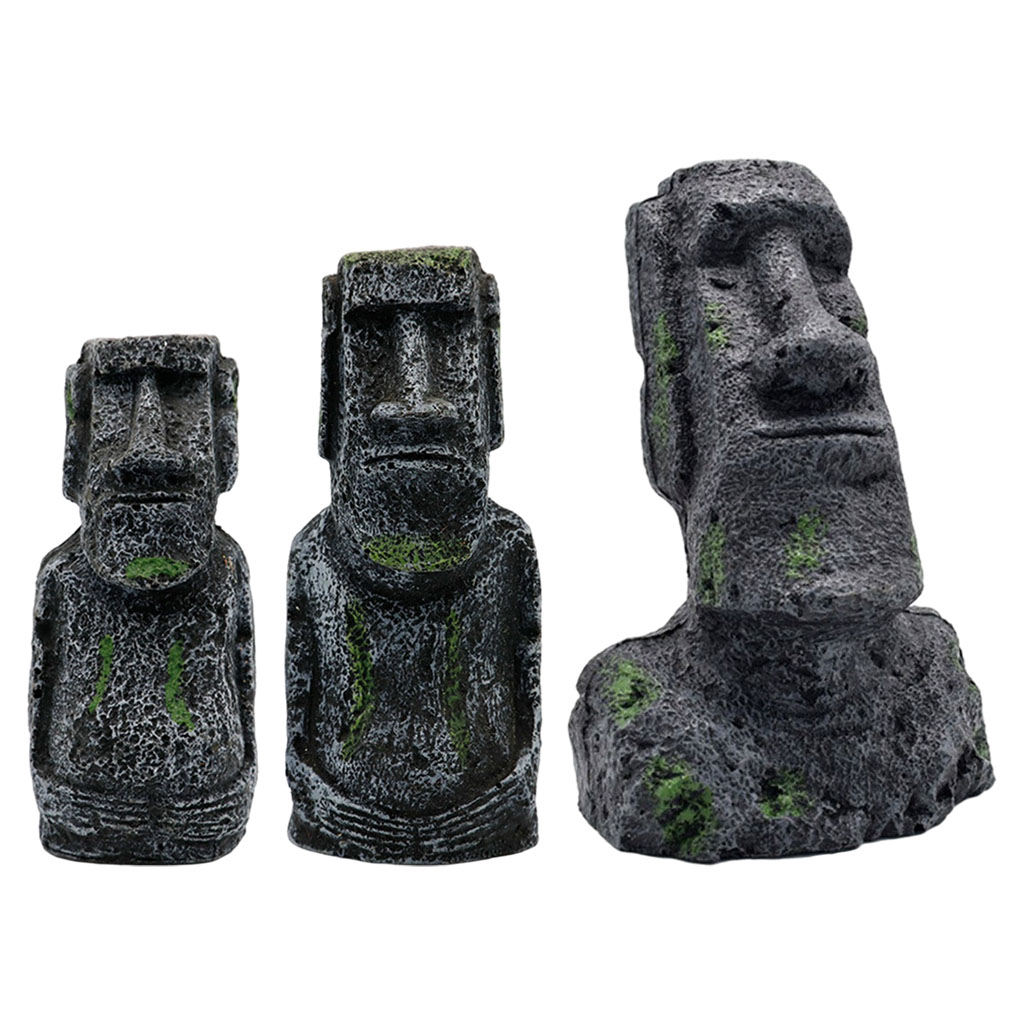 Aquarium Marine Fish - Aquarium Moai Statues Easter Island Head