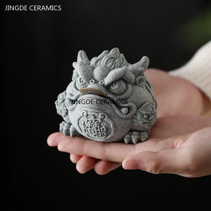 Aquarium Marine Fish - Creative Sandstone Fengshui Gold Toad Tea