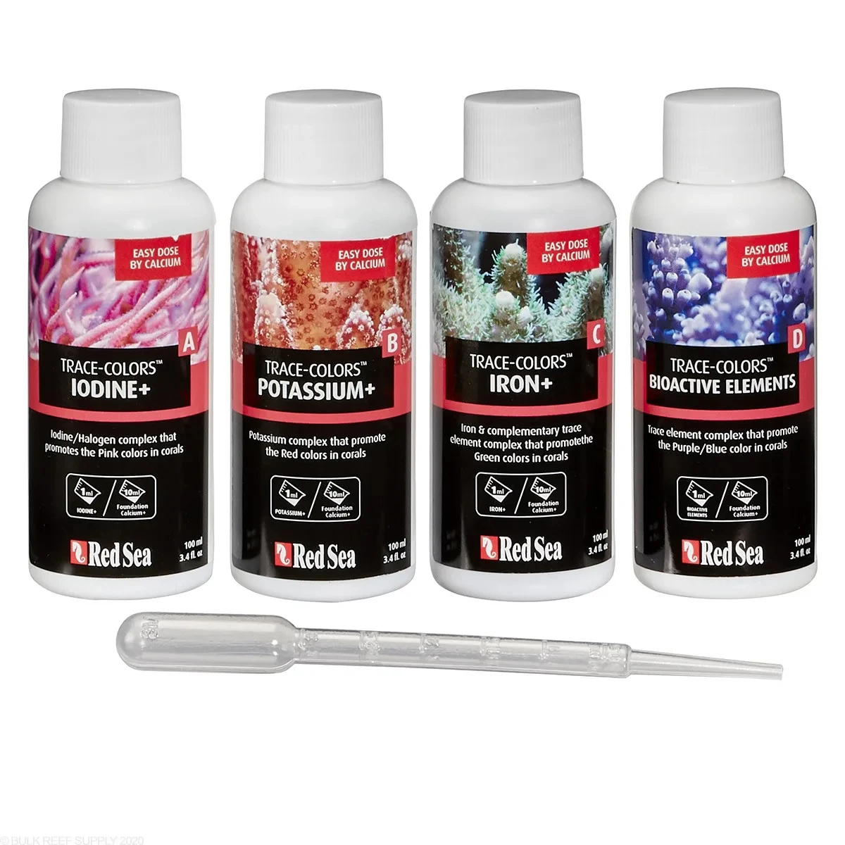Marine Aquarium Water Test Kit - RedSea Color Trace Element ABCD Coral
