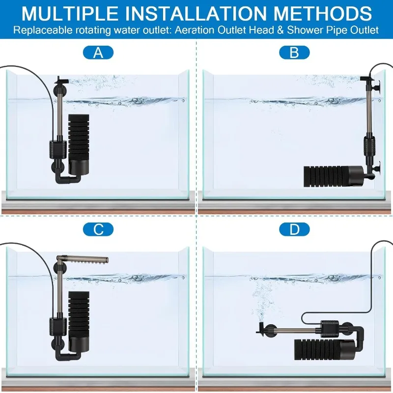 Quiet USB Aquarium Filter Sing - Marine Aquarium Overflow Box ulasan dan harga