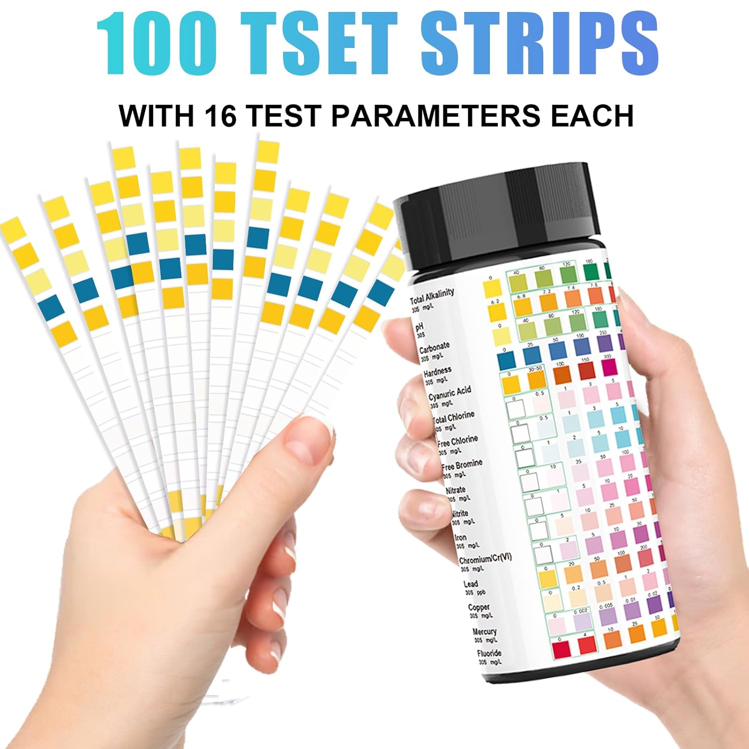 16-in-1 Water Test Kit Strips, - Marine Aquarium Water Test Kit ulasan dan harga