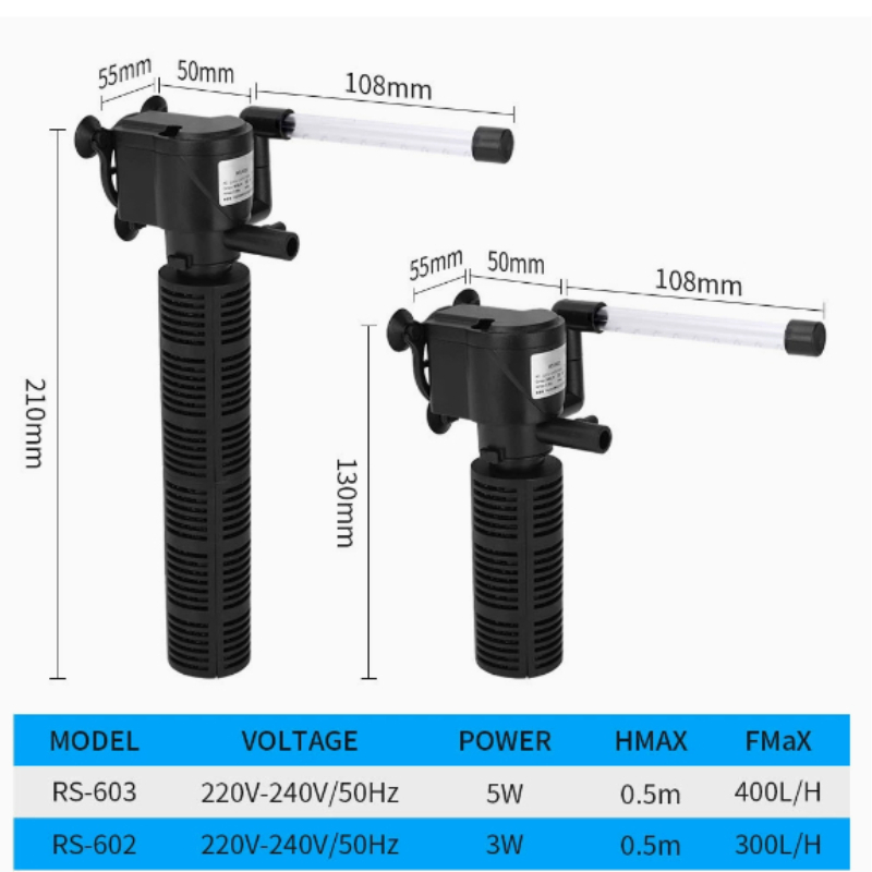 Mini Internal Filter for Small - Marine Aquarium Overflow Box ulasan dan harga