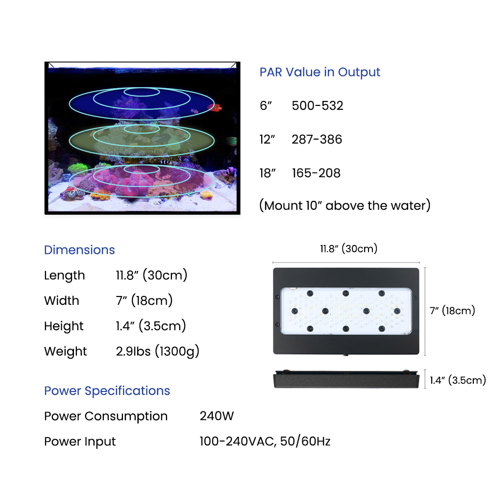 A8SE II Max And Blue 240W Full - Aquarium Blue Marine ulasan dan harga