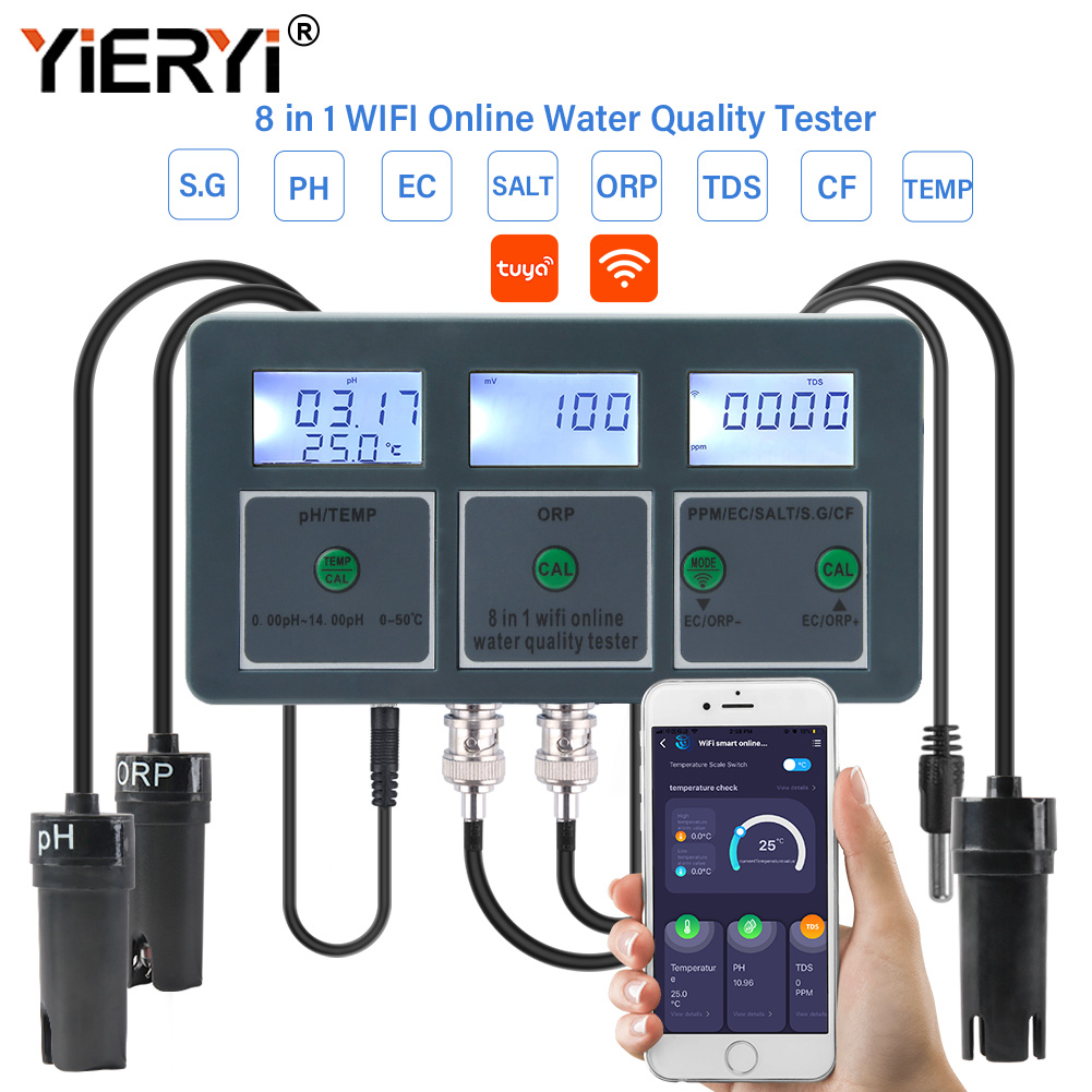 Yieryi WiFi Tuya Smart PH ORP  - Marine Aquarium Water Test Kit ulasan dan harga