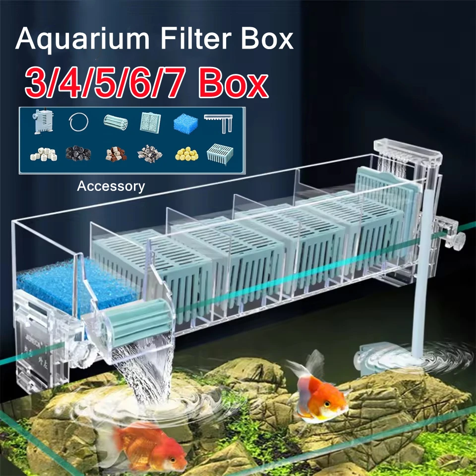 220V Aquarium Wall-Mounted Wat - Marine Aquarium Overflow Box ulasan dan harga